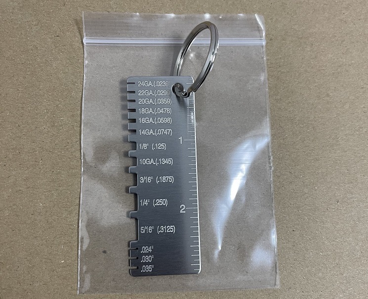 单面浅黄字测厚尺自封袋