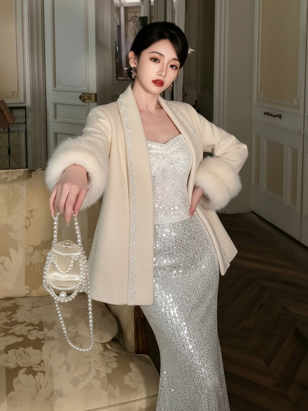 Winter fashionable elegant double-sided coat