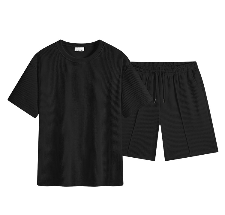 Men's Textured Polo Shirt Short-sleeve Lightweight Summer Top_voghion.com