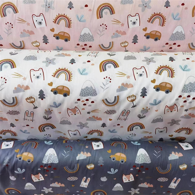 春夏新款小碎花纯棉布料 罩衣围裙卡通印花布 服装家居床品面料