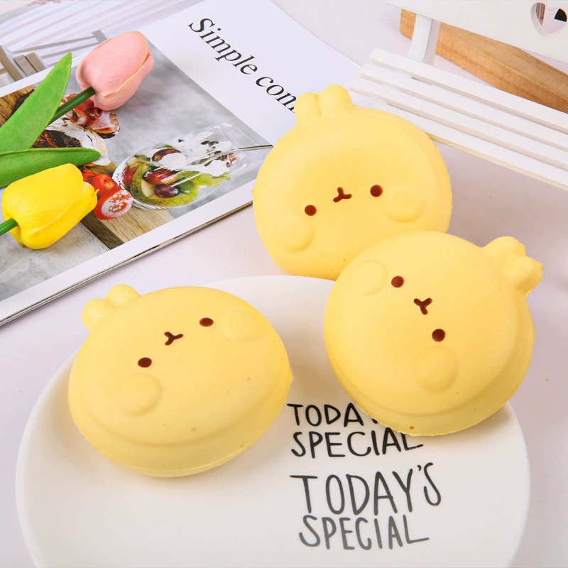 Встряхните крекер кролика медленно отскочил, игрушка, глиняная хлопчатобумажная, мягкая, нежная, медленная, squishy распаковать, зажимать и медленно отскочить