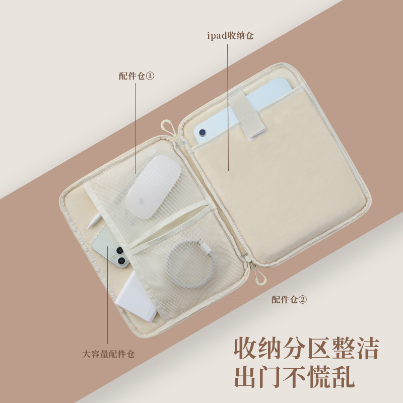 Cotton Flat Storage Bag, Casual Women's Computer Sleeve Bag, Suitable for Apple, Huawei, Ipad, Wholesale