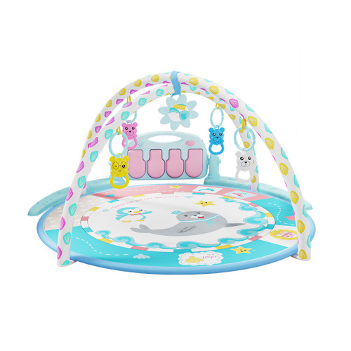 Factory direct supply of baby pedal piano music round large crawling mat baby fitness frame early education educational toys
