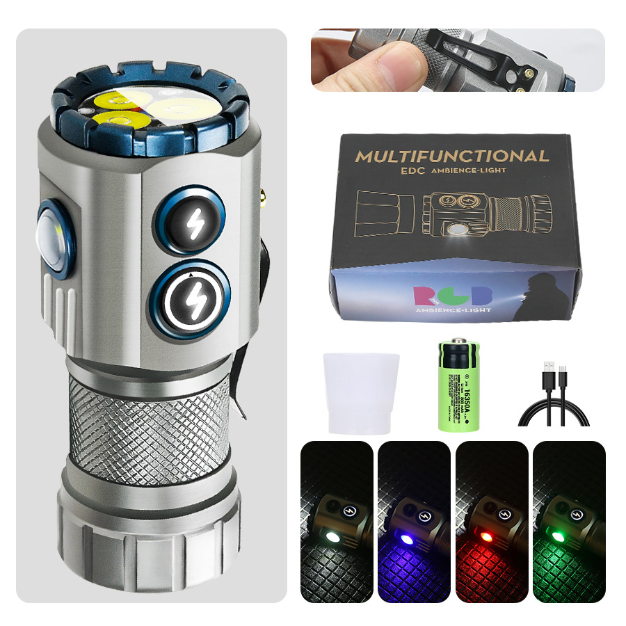 Nuevo monstruo transfronterizo de tres ojos super brillante linterna de luz mini portátil LED multifuncional camping luz magnética