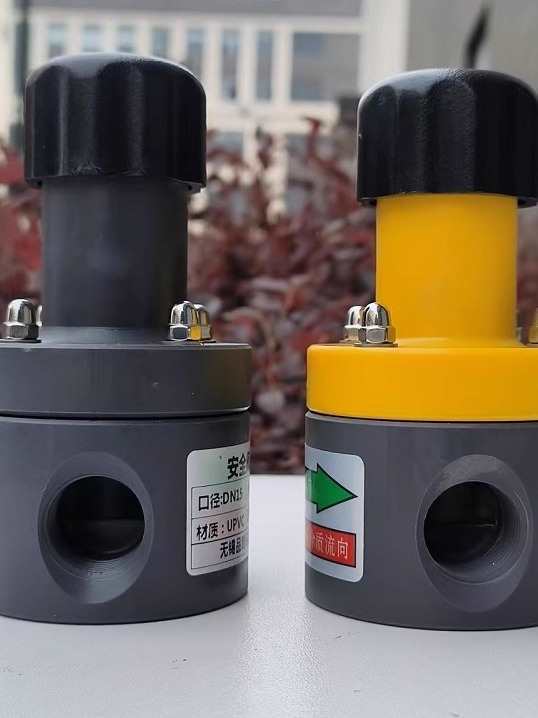upvc/pvc塑料背压阀阀 单向泄压阀内丝法兰接口计量泵