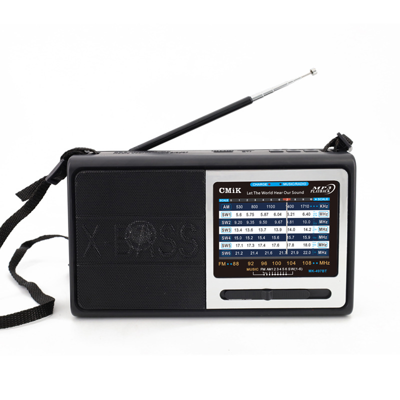 Comercio exterior nuevo retro radio multibanda FM / AM / SW altavoces Bluetooth inalámbricos portátiles recargables transfronterizos