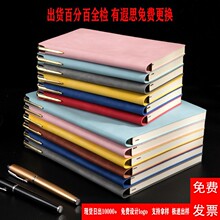 A5仿皮笔记本商务办公会议记录本迷你记事日记本子可印logo手帐