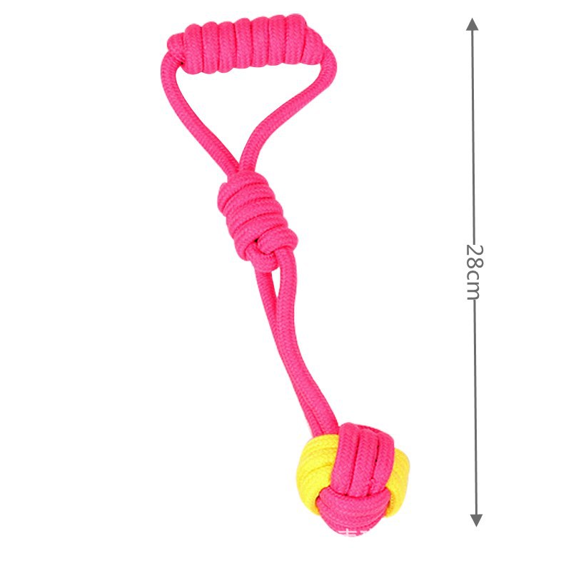 Cuerdas de algodón para mascotas juego de juguetes de bola trenzada molares resistentes a la mordida fondo Teddyco dientes de pelo para perros juguetes para mascotas