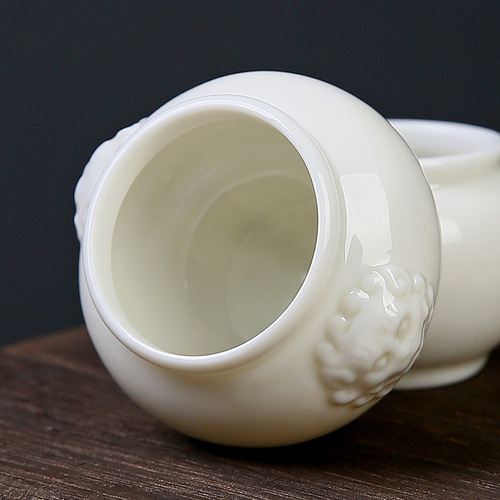 Bamboo ash hundred fortunes pot small incense burner household sandalwood incense burner wire incense holder incense stand indoor Zen style white porcelain incense burner