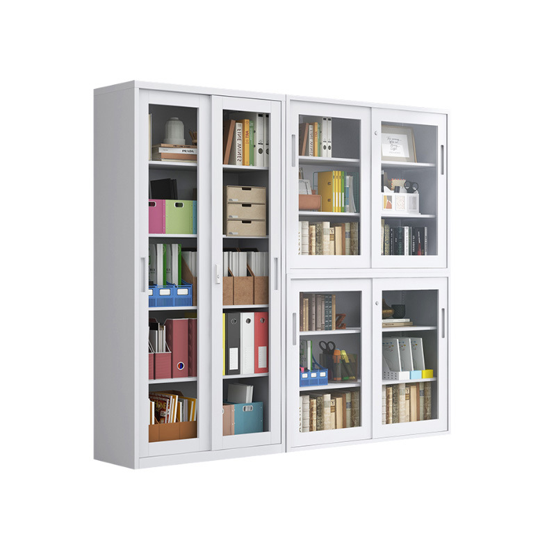 Puerta deslizante de vidrio transfronteriza caliente gabinete de archivos de acero gabinete de archivos de oficina gabinete de cupones gabinete de archivos casero gabinete de archivos