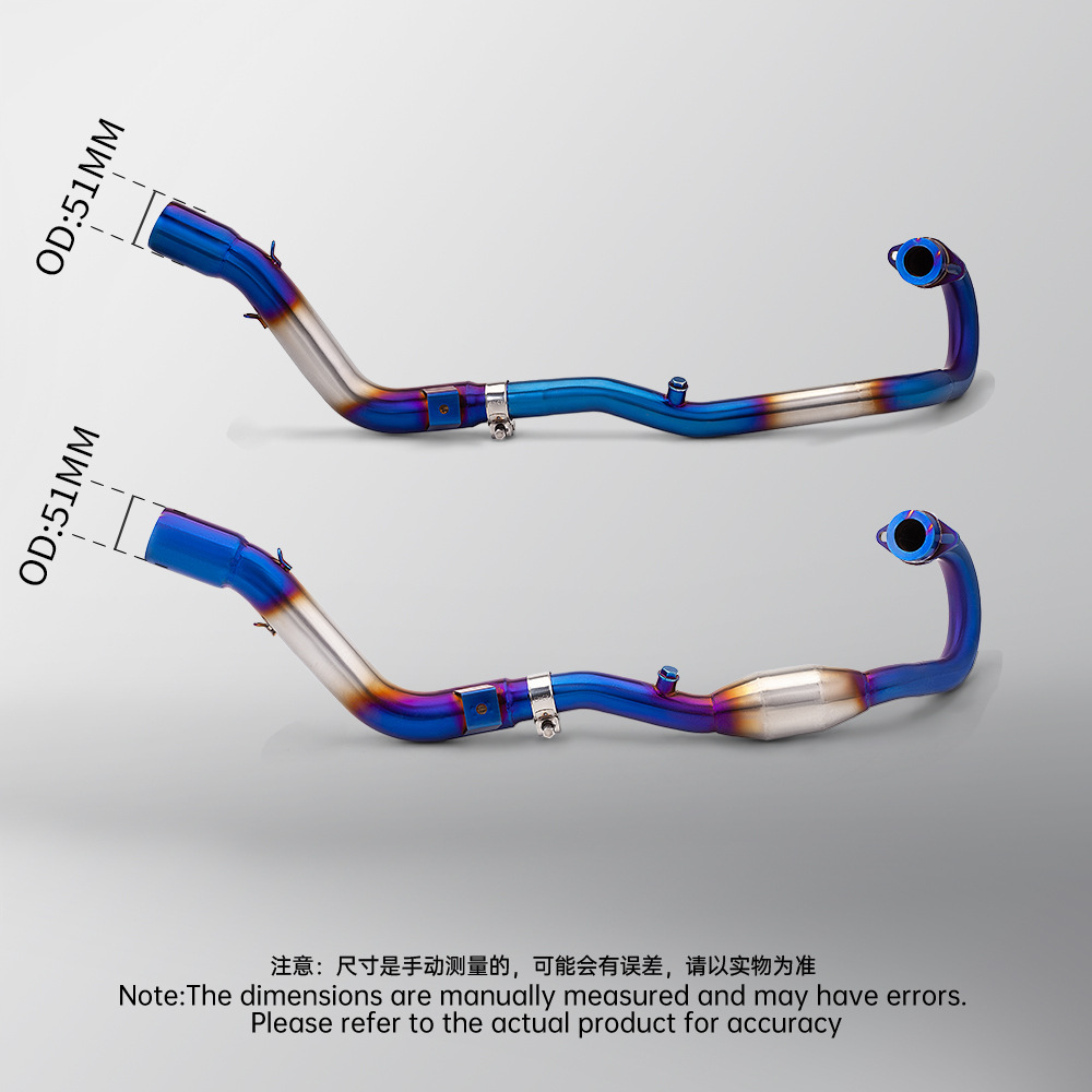 Motorcycle Modification Suitable for Crf250R Crf250Rally Split Front Exhaust Pipe Tail Section Set