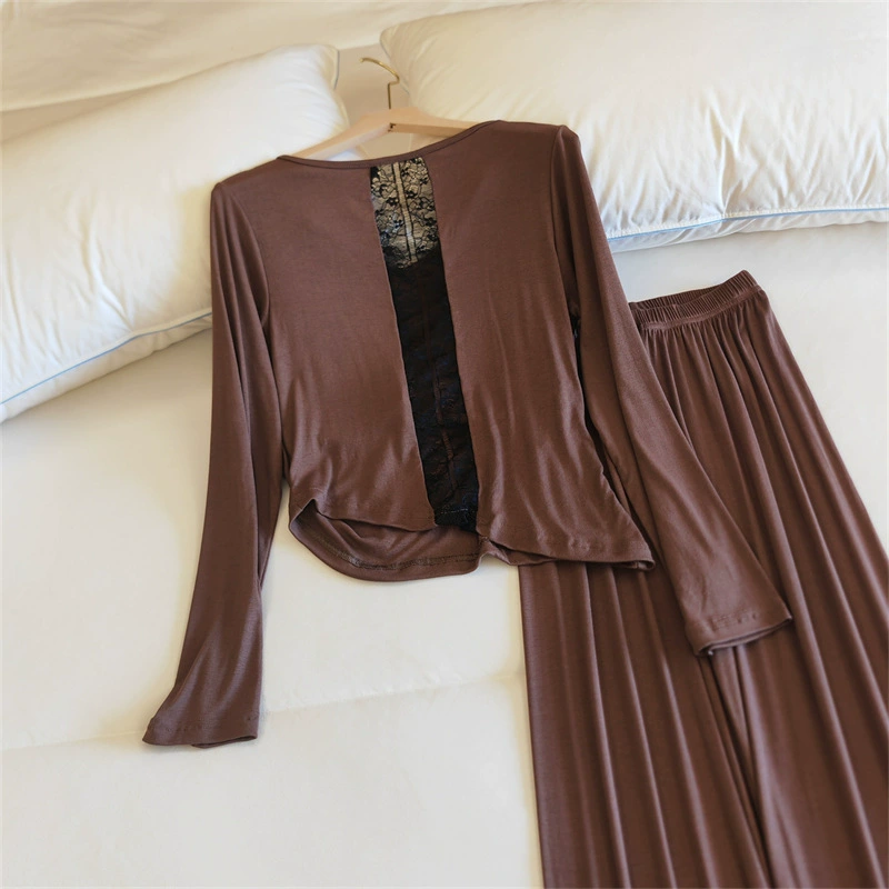 Top with cups, spring thin elastic sexy pijama