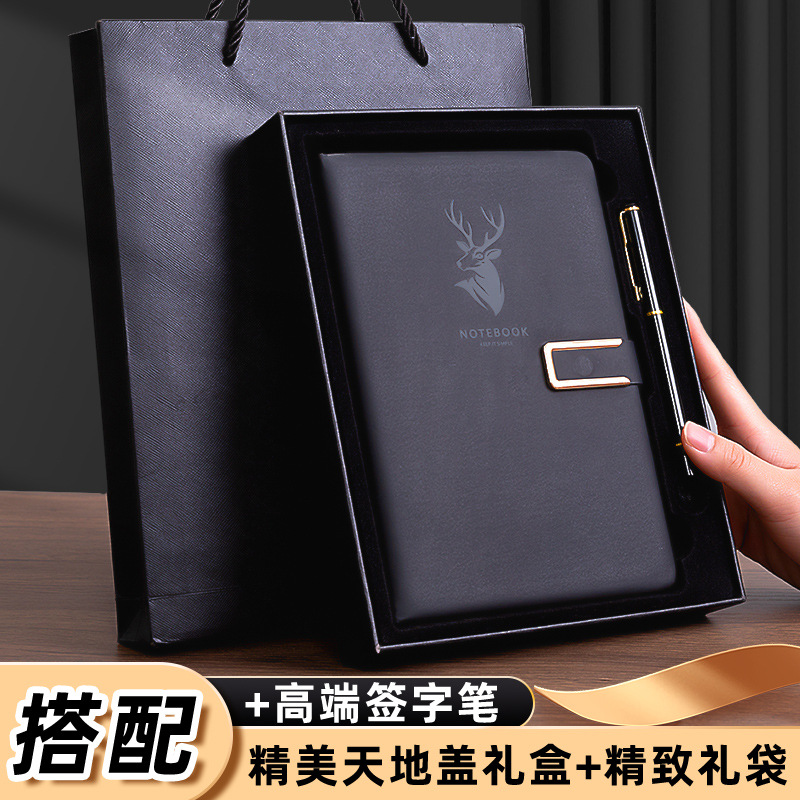 A5 cuaderno oficina de negocios trabajo reunión Libro de grabación hebilla simple Bloc de notas engrosada logotipo imprimible