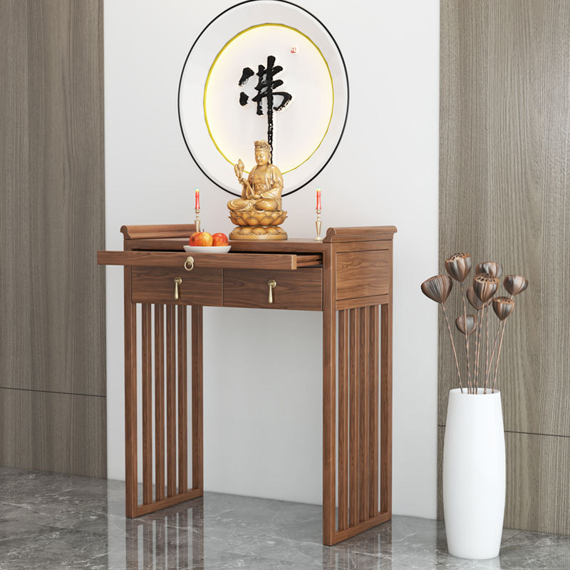 Black Walnut Solid Wood Household Small Supply Table New Chinese Modern Simple Treasurer Fragrant Case Table Tribute Buddha Table
