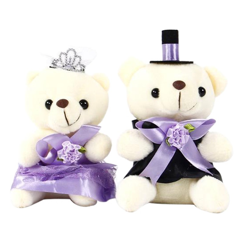 [Oferta Especial] Osos de Peluche para Pareja de Novios, Osos de Peluche con Vestido de Novia, Muñecos de Dibujos Animados para Ramo, Celebración de Boda image 1