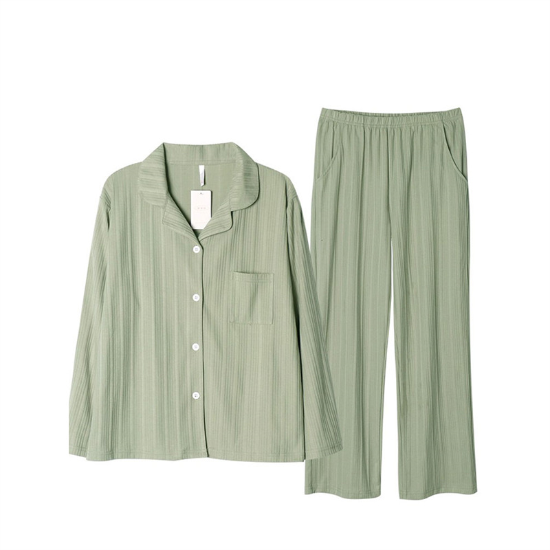 2023 nuevos pijamas de las mujeres primavera y otoño Algodón puro manga larga más tamaño vestir prendas exteriores desgaste del hogar traje