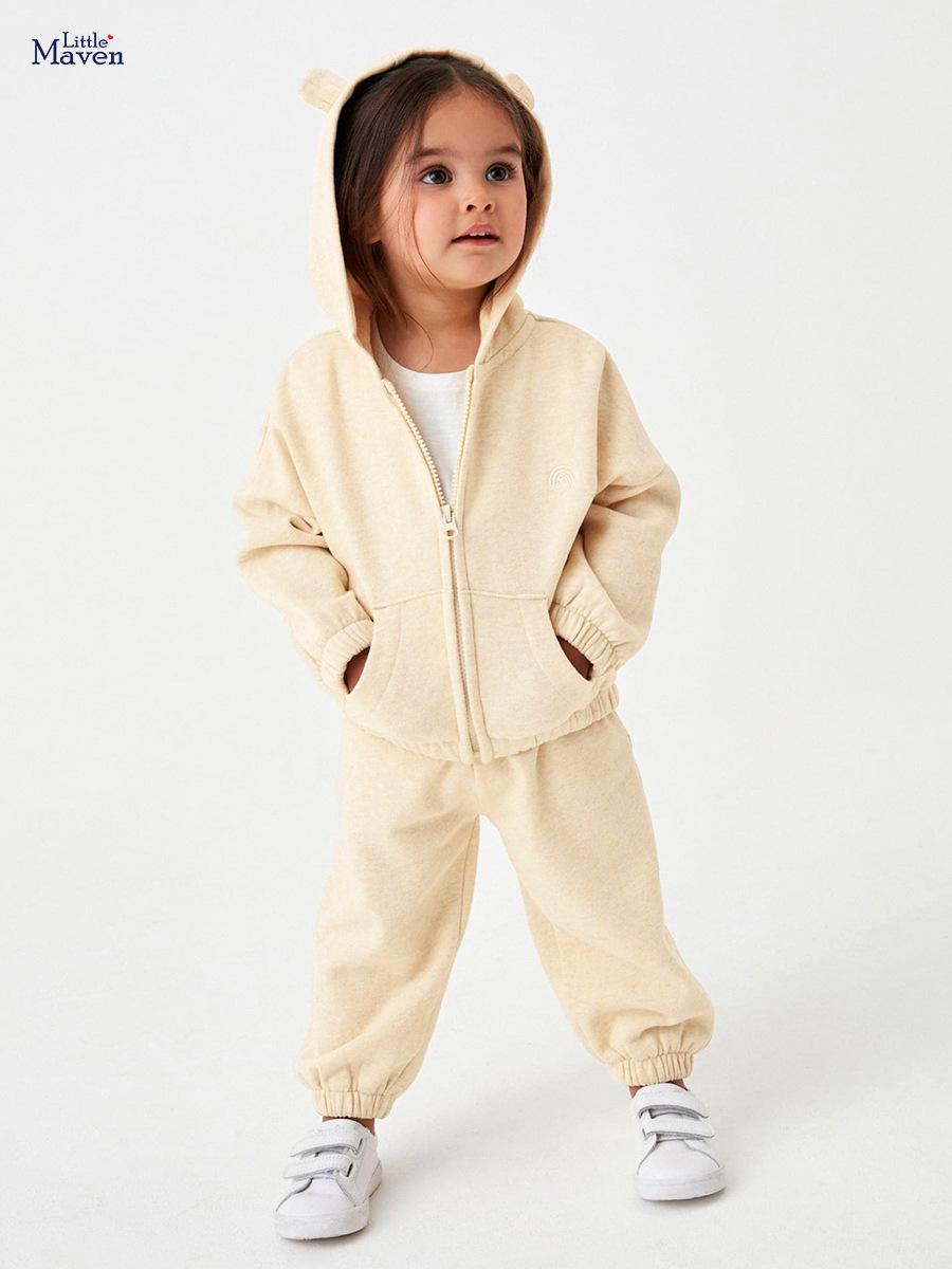 Little Maven nuevo traje de suéter para niñas traje para niños de moda europea y americana traje de manga larga de otoño de algodón puro
