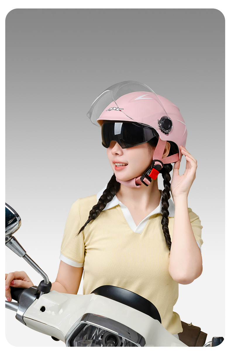Suitable for New National Standard 3C Certified Electric Motorcycle Helmets for Men, Summer Sun Protection Battery Cars for Women, Universal for All Seasons