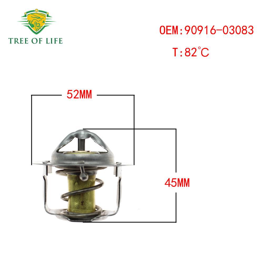 90916 - 03083 Es adecuado para el termostato automático del refrigerante del motor de 82 °C para pickup Toyota