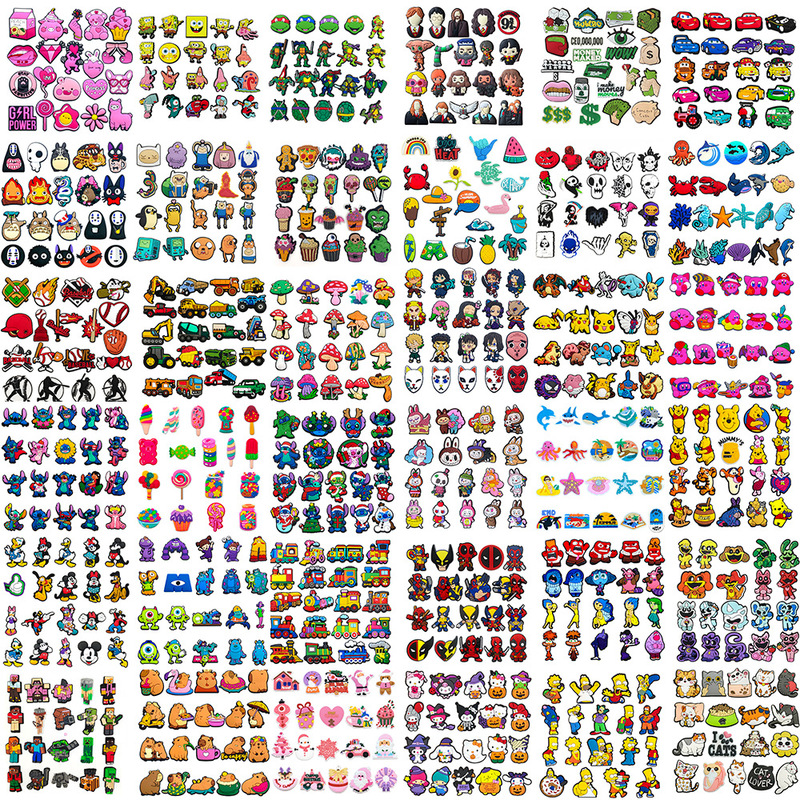 Jibbitz Clogs Shoes 350 Popular Set Shoes Accessories DIY Soft Rubber Shoe Accessories Shoe Buckles Pvc Jewelry