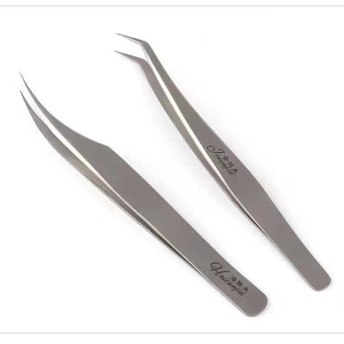 厂家直销 不锈钢镊子嫁接睫毛高密合度种植睫毛金羽开花海豚夹