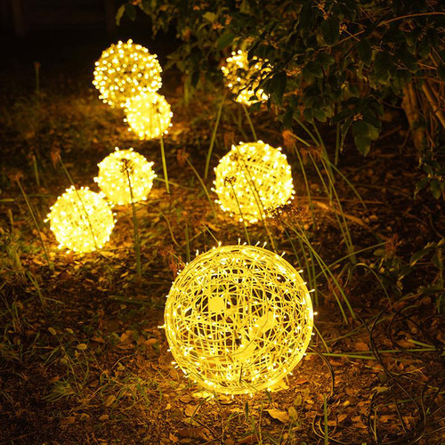 led藤球树灯 户外公园亮化工程挂树灯彩灯圣诞装饰灯低压圆球树灯