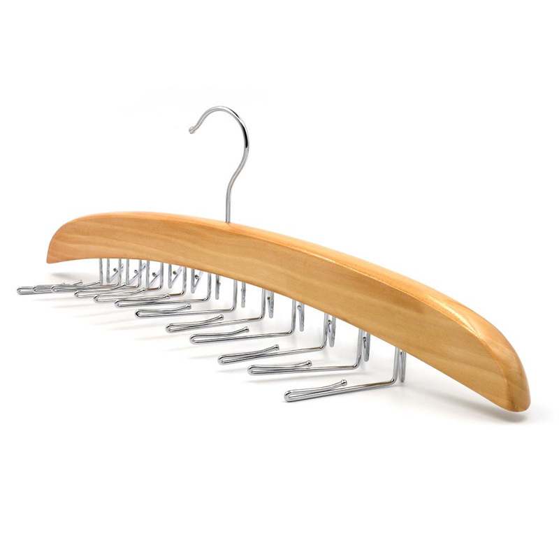 Red de celebridades de la red 12 clips 8 ganchos percha multifunción ropa interior chaleco camisola correa colgante de madera maciza almacenamiento colgante de ropa uno múltiples ganchos