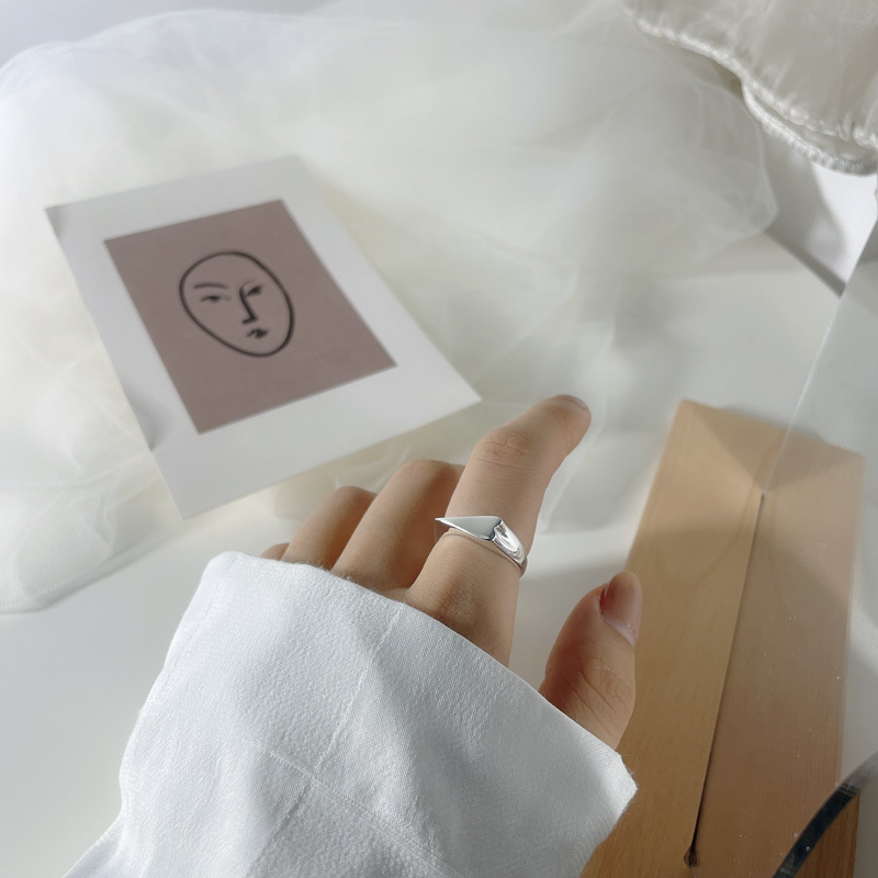 Korean personality creative 925 sterling silver heart-shaped ring wholesale