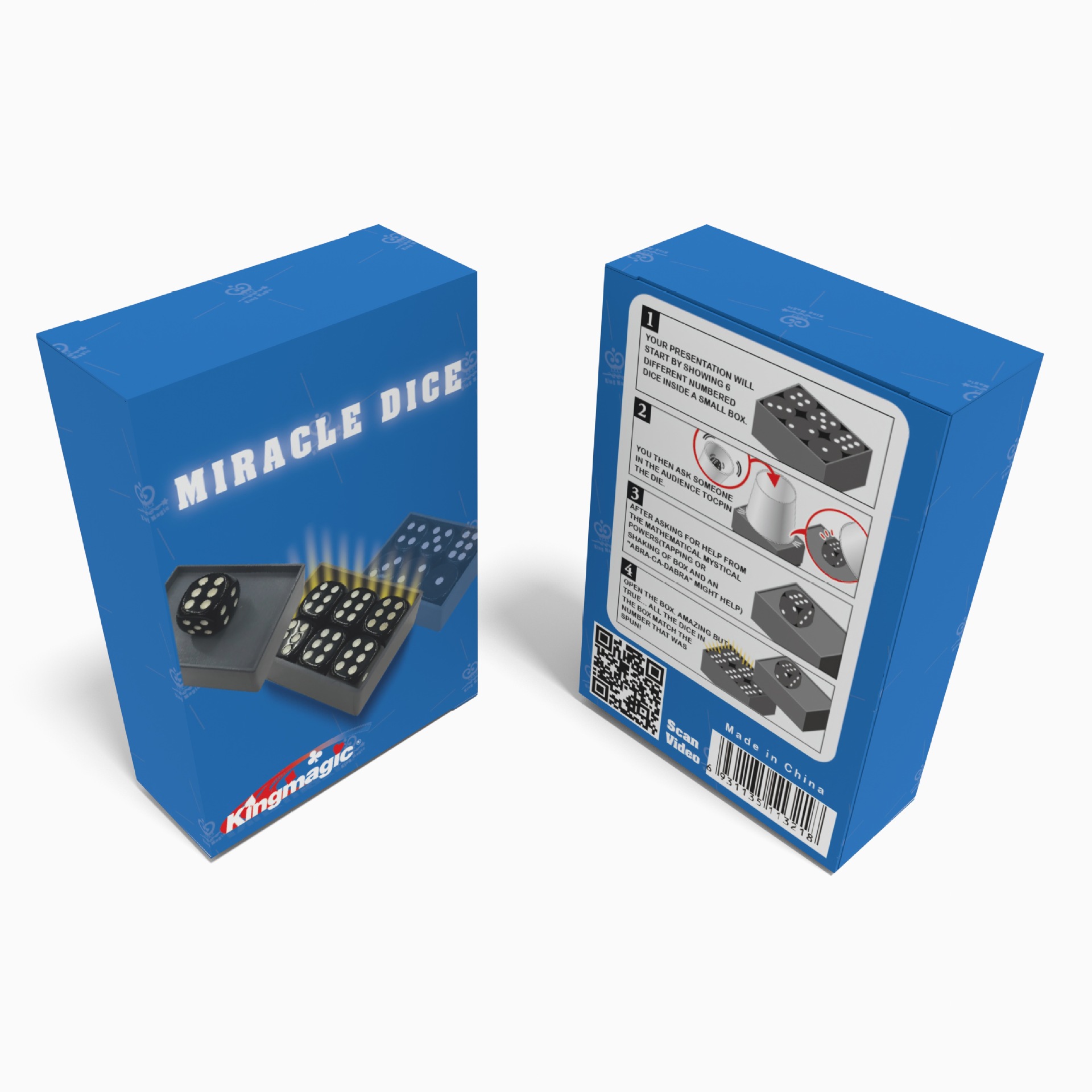 H1321 骰子奇迹7.5x11x3CM白卡350G 500