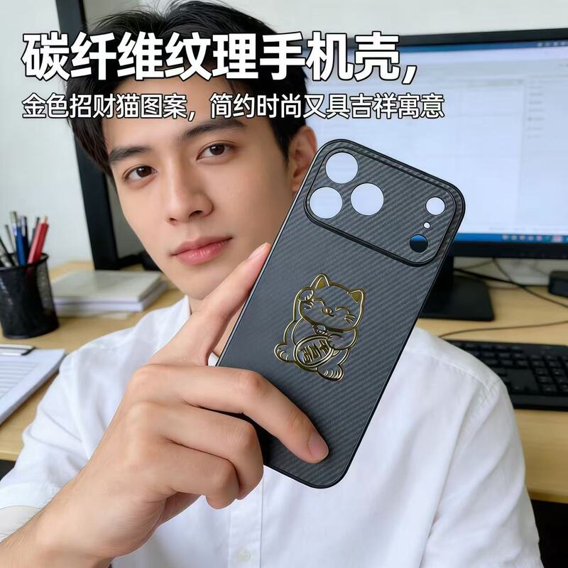 Carbon Fiber Phone Sticker Suitable for Huawei Enjoy 90Promax Best-Selling Hot-Selling Phone Protective Case New Product