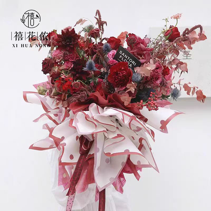 Juhua Nong lunares Phnom Penh Papel mate Papel de envolver de flores Papel liso coreano Diy translúcido Florería hecha a mano Arte floral