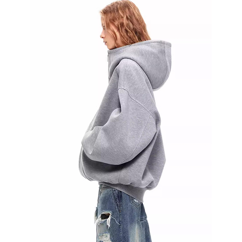 2470 # Nuth "Condensing Air" Silhouette Hooded Sweatshirt for Women, Thick Jacket, Casual Style, Versatile