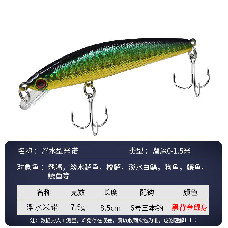 8,5 cm 7,5g de cebo Minoluya cebo falso biónico de calamar cebo artificial de cebo duro artes de pesca comercio electrónico transfronterizo