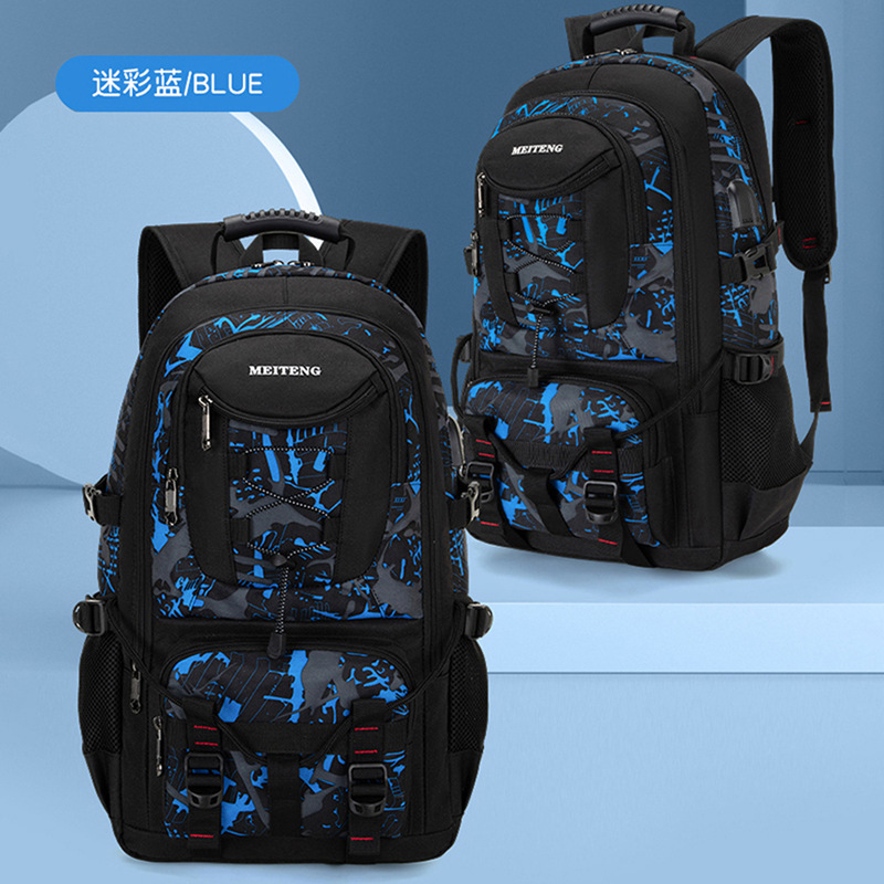 Nueva bolsa de senderismo transfronteriza bolsa de viaje de deportes al aire libre de gran capacidad mochila escalada en roca transpirable y resistente al desgaste