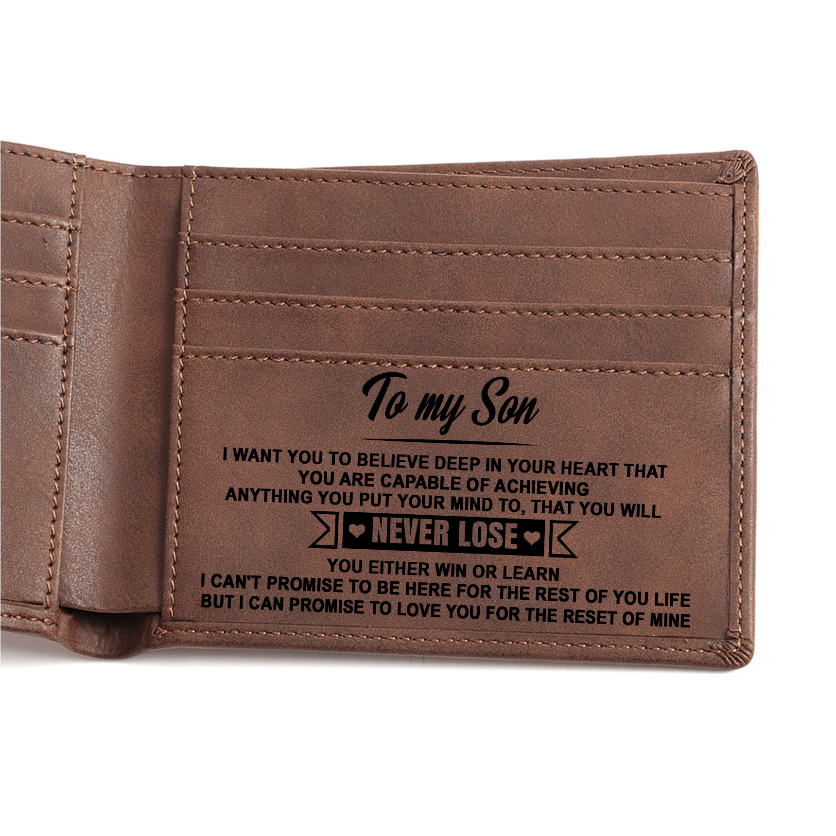 VP café para hombres, cartera de cuero PU, comercio exterior, grabado láser, cartera de grabación negra, regalos de Navidad.