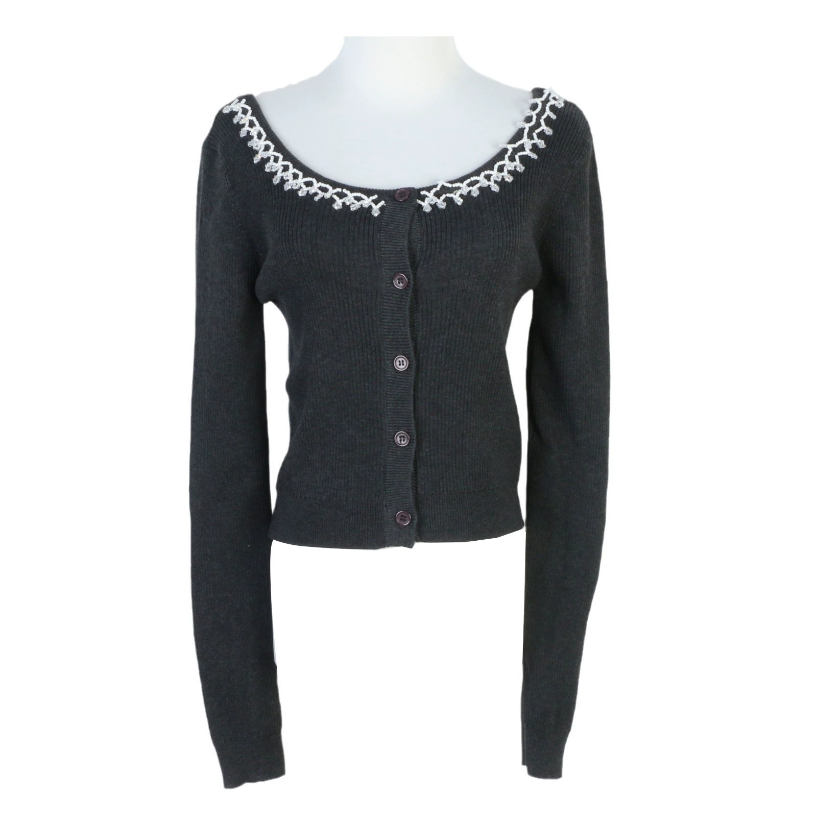 Осенний кардиган, короткий трикотажный свитер, slim fit, французский стиль