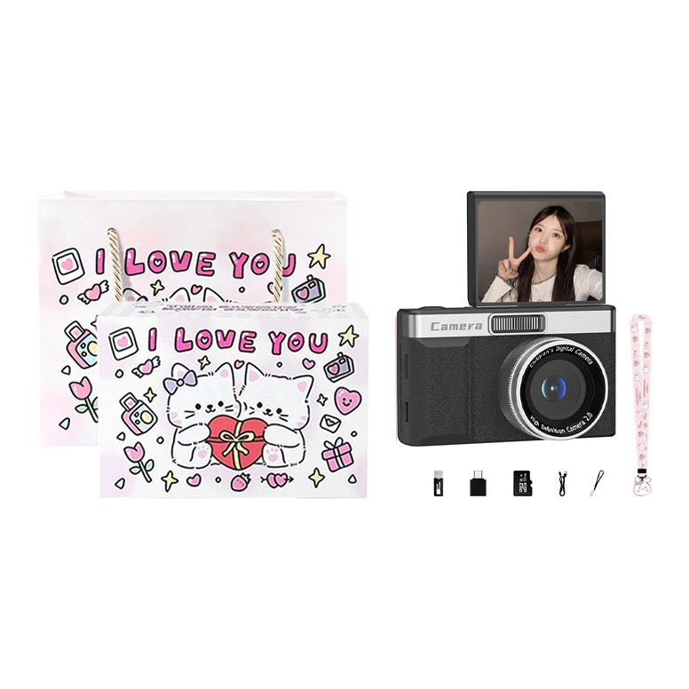 Digital Camera 4K 2025, HD selfie beauty camera, 32/64 GB options