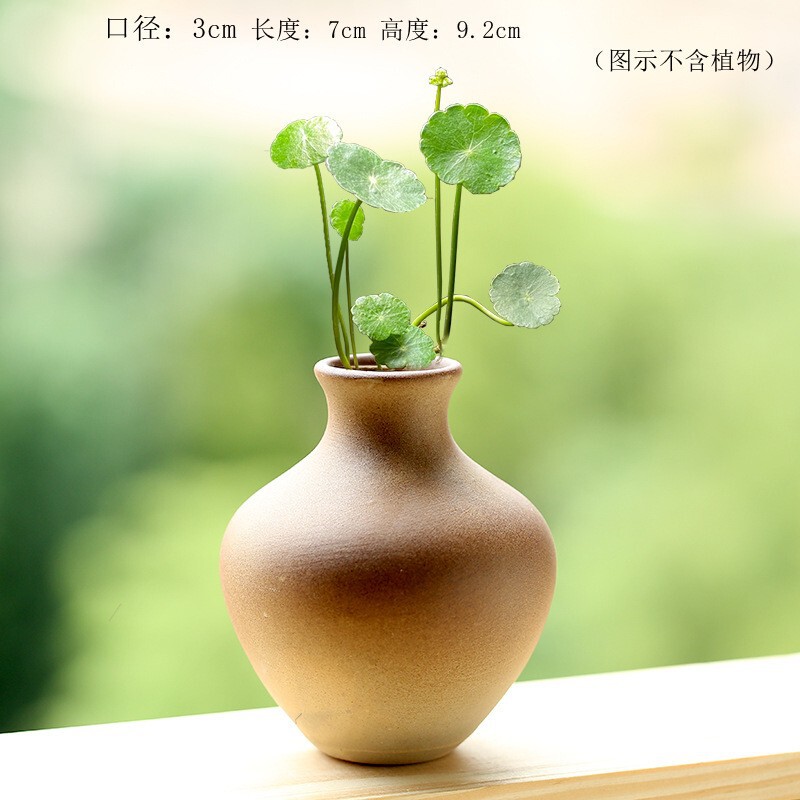 New Chinese-Style Decorative Ornaments, Antique Wood-Fired Hydroponic Flower Vessels, Coarse Pottery Vases, Antique-Style Vases, Chinese-Style Exquisite Ornaments