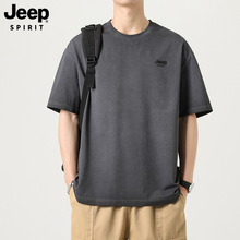 2025JEEP SPIRIT 夏季新款男士圆领潮流时尚休闲百搭宽松半袖t恤