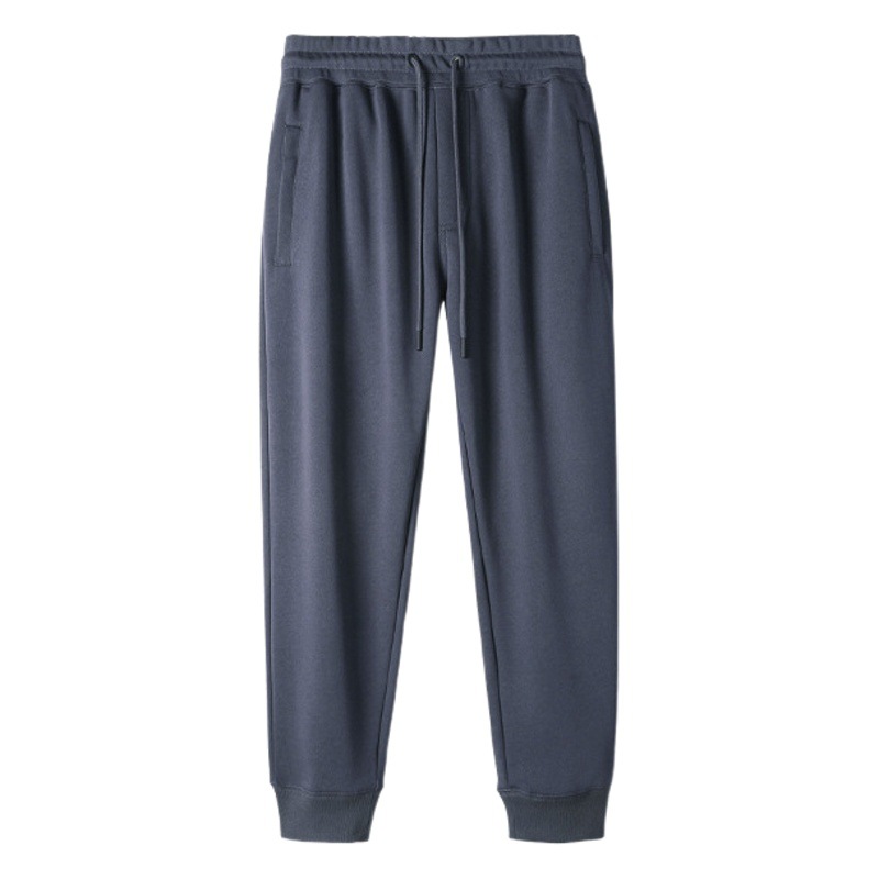 300g tela antibacteriana cremallera casual sweatpants hombres de alta cintura punto pantalones otoño nueva pareja básica