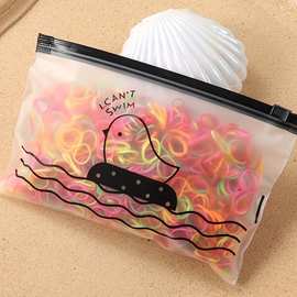 新款袋装发绳 2000根装 彩色高弹力发圈强拉不断儿童一次性小皮筋