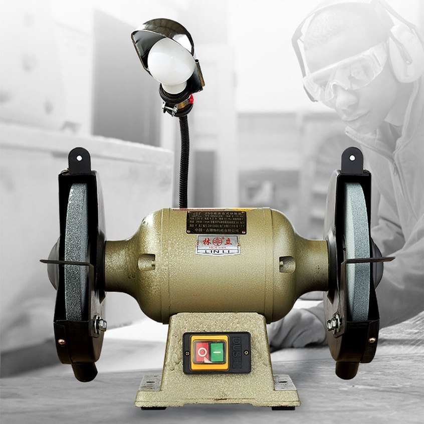工业级台式磨刀机三相380V单相220V砂轮机小型家用沙轮机打磨