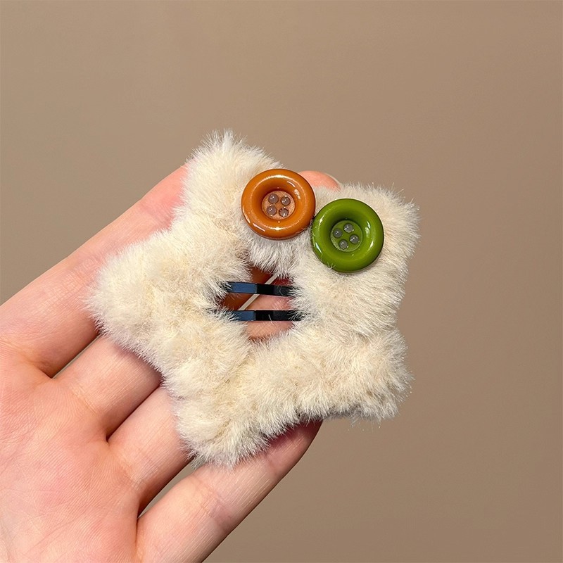 Clip de cabello de flor de leopardo para mujeres clip de cabello de alto nivel frente clip de frangeo 2025 nuevo clip lateral clip de cabello toque