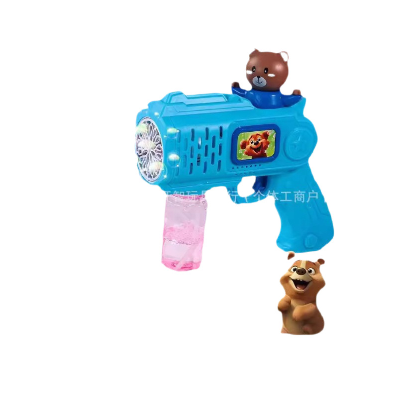 Máquina de soplar burbujas nueva transfronteriza, automática y de estilo de internet, pistola manual para niños, juguete automático para niños/niñas
