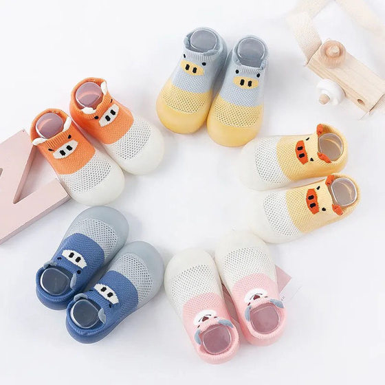 Summer Baby Toddler Shoes Breathable Mesh Socks Shoes Indoor and Outdoor Baby Soft Sole Anti-kick and Anti-drop Children's Floor Shoes