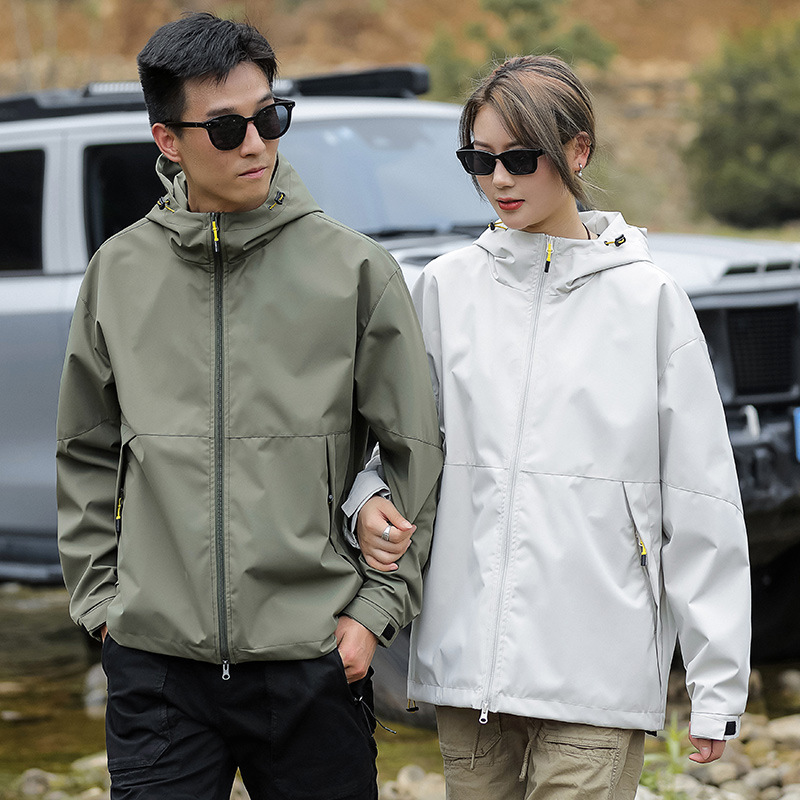 Spring and Autumn outdoor jacket men's and women's same mountaineering clothing hooded jacket windproof waterproof outdoor sports jacket jacket