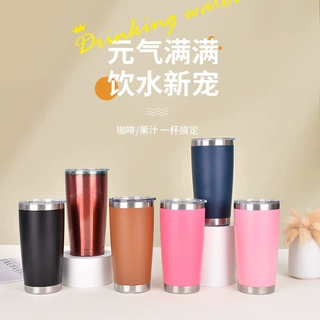 跨境20oz不锈钢汽车杯双层真空男女通用保温杯户外便携车载随行杯
