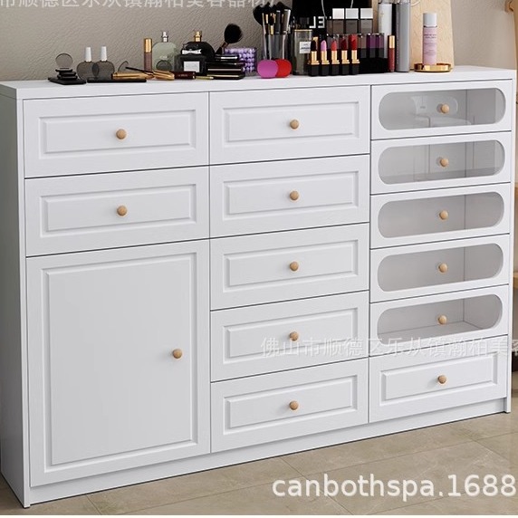 瀚柏厂家甲油胶收纳柜美妆店地柜美发店边柜美甲柜子展示柜储物柜