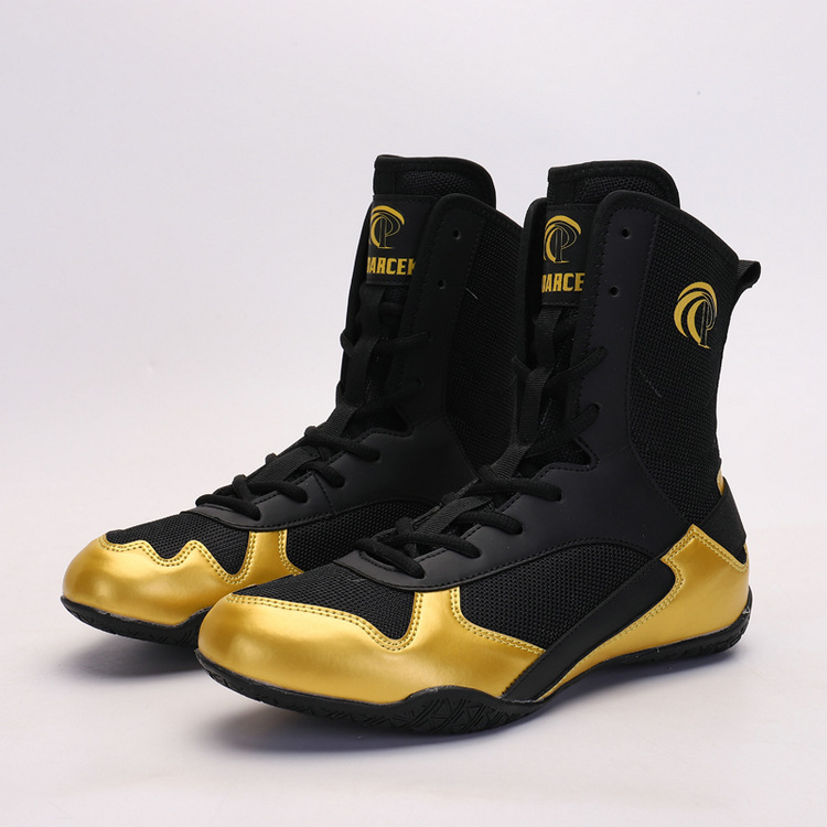 New Men's Weightlifting Shoes, Sanda Shoes, Fighting Wrestling Shoes, Short Wrestling Boots, Long Boots, Boxing Boxing Tendon Wear-Resistant Soles