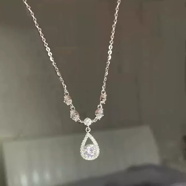 Mermaid Tears Necklace Women's 2025 New Style Light Luxury High-End Pendant Birthday Gift